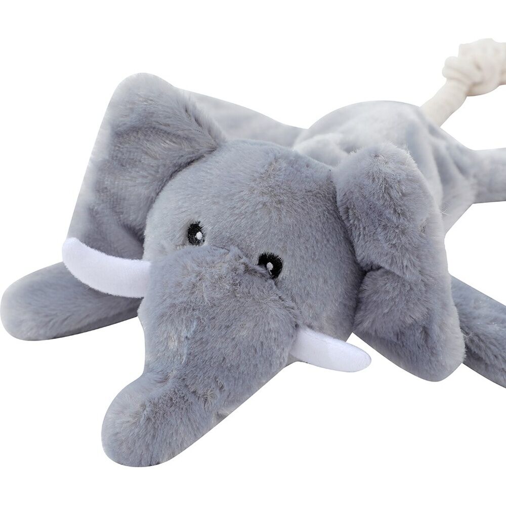 Paws and Claws Safari Rope Skeleton Plush Elephant Dog Pull/Tug Toy 38x12cm (6 Pack) — image 5