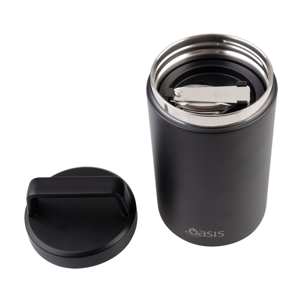 Oasis Stainless Steel D/Wall Insulated Food Flask w/ Handle Black 700ml Oasis — image 3
