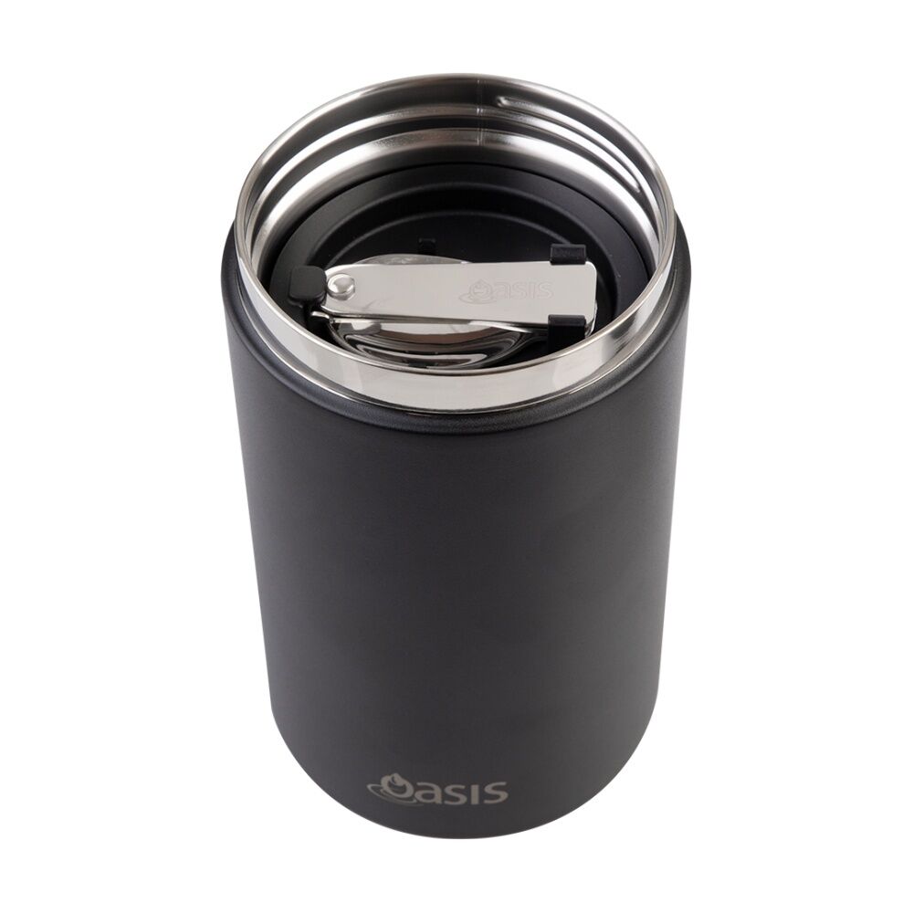 Oasis Stainless Steel D/Wall Insulated Food Flask w/ Handle Black 700ml Oasis — image 4