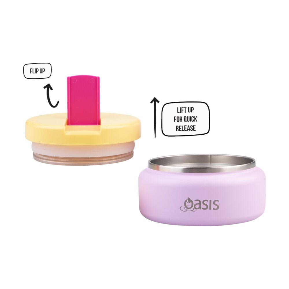 Oasis Double Wall Insulated Food Flask 230ml Bubblegum — image 9