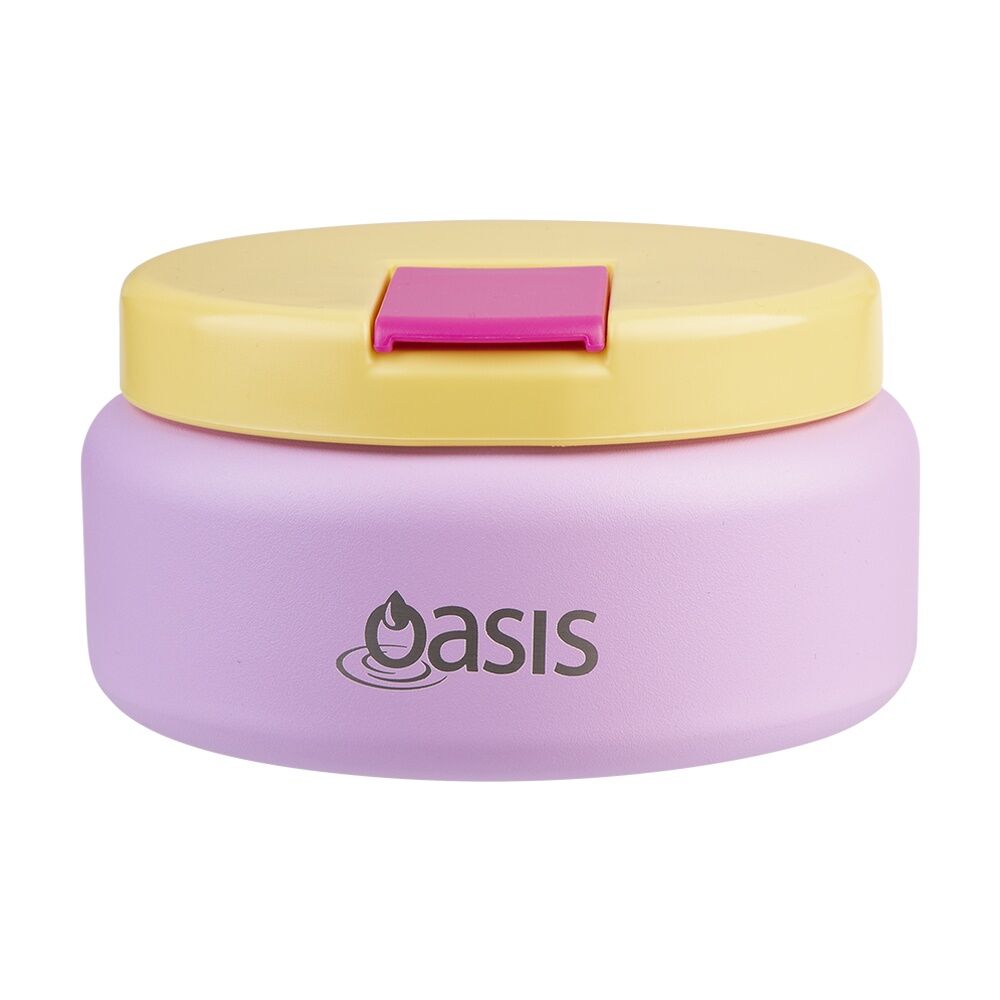 Oasis Stainless Steel Insulated Food Flask w/ Lid Bubblegum Pink 230ml (2 Pack) — image 2