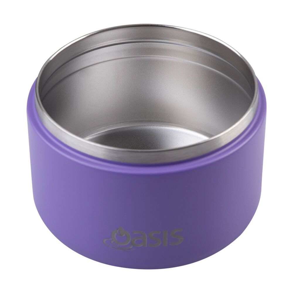 Oasis Stainless Steel Double Wall Insulated Food Flask Mermaid Purple 300ml Oasis — image 3