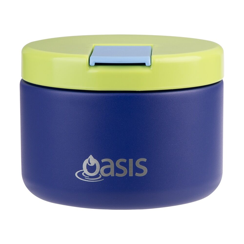Oasis Stainless Steel Double Wall Insulated Food Flask Peacock Blue 300ml Oasis