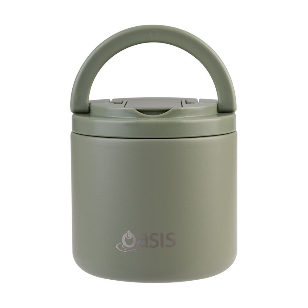 Oasis Stainless Steel Double Wall Insulated Food Flask Olive Green 500ml Oasis — image 2