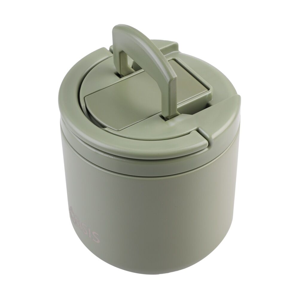 Oasis Stainless Steel Double Wall Insulated Food Flask Olive Green 500ml Oasis — image 4