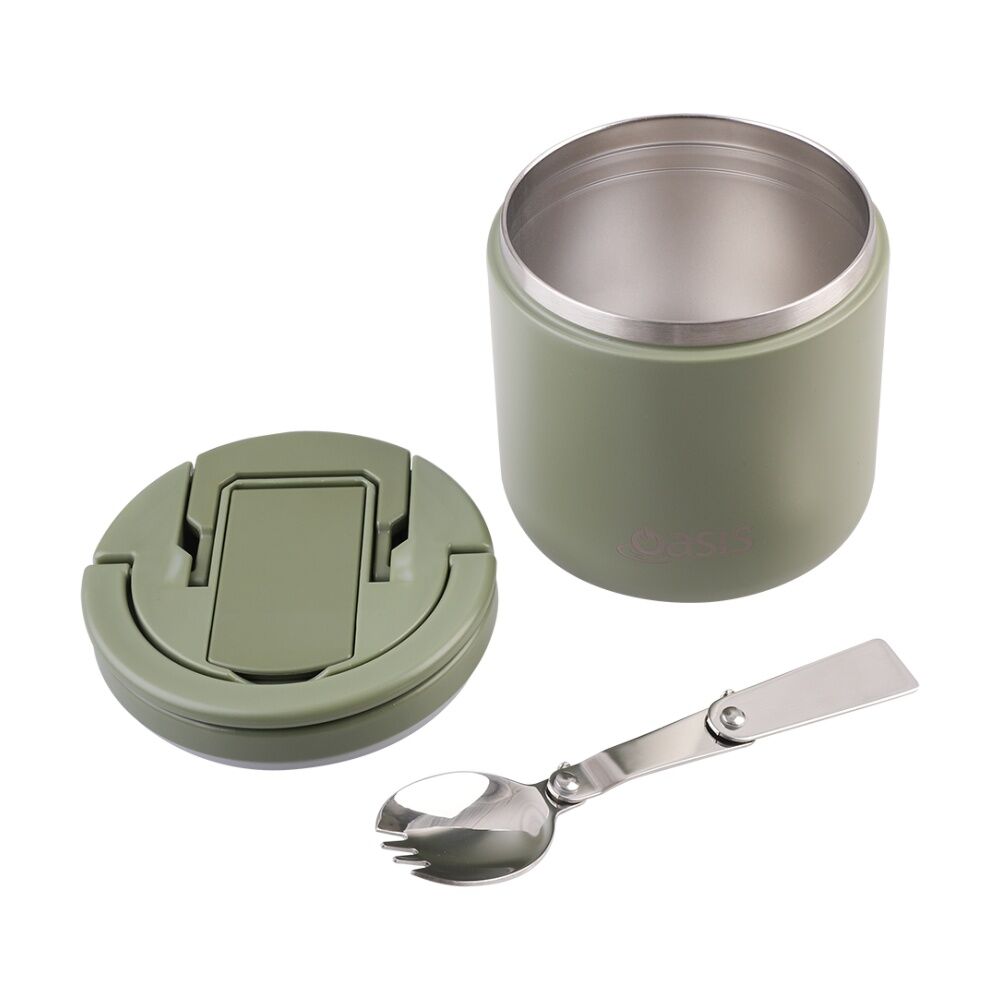 Oasis Stainless Steel Double Wall Insulated Food Flask Olive Green 500ml Oasis — image 7