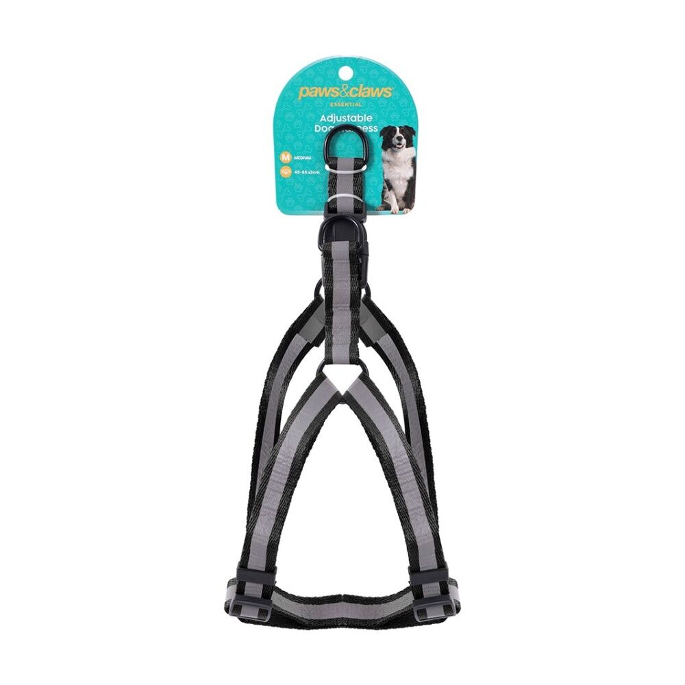 Paws and Claws Reflective Adjustable Pet Dog Harness Medium 40-65x2cm Assorted (3 Pack) — image 4