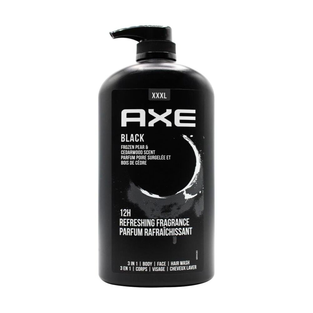 Axe Men's 3 In 1 Face Hair Body Wash Black Frozen Pear & Cedarwood 1L (6 Pack) — image 2