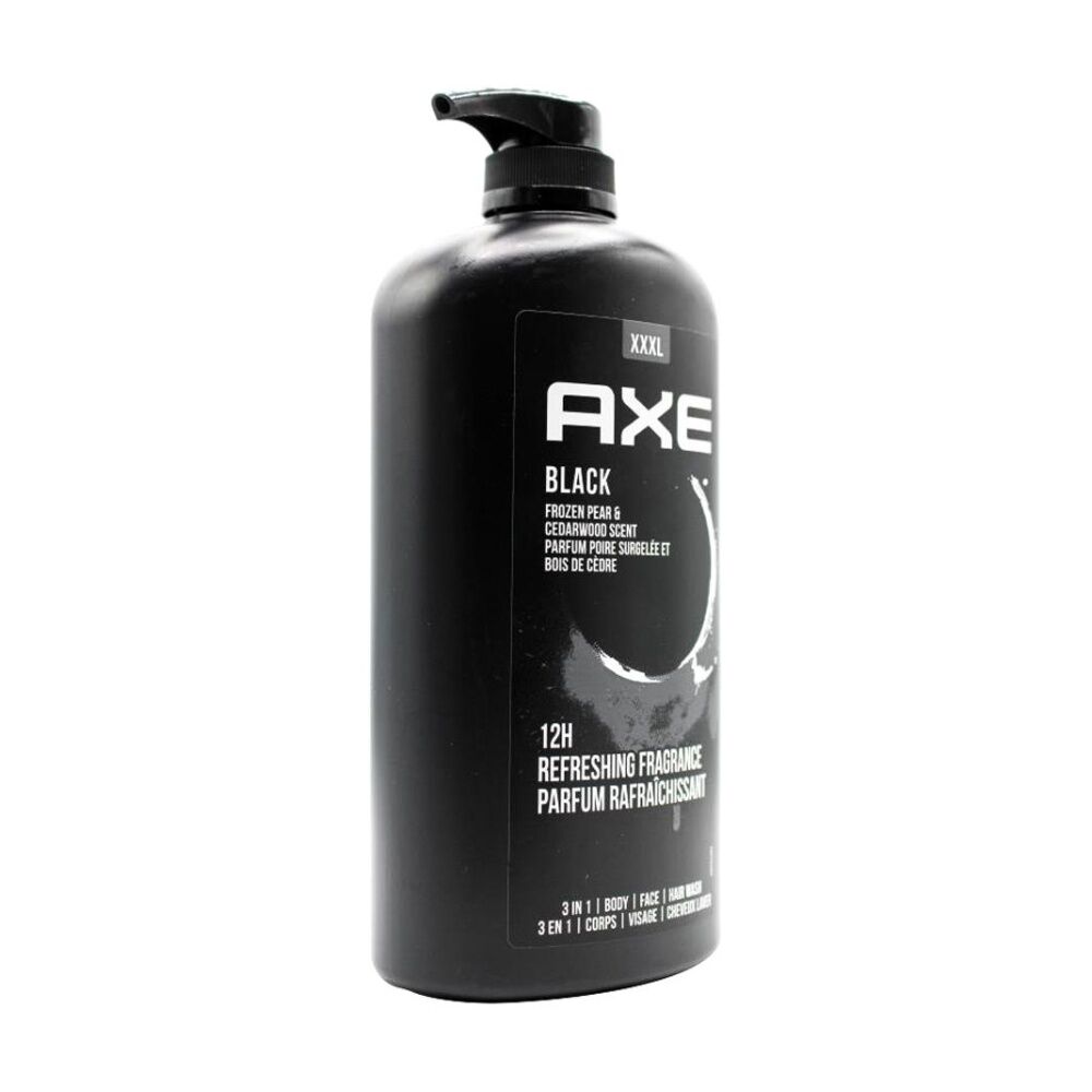 Axe Men's 3 In 1 Face Hair Body Wash Black Frozen Pear & Cedarwood 1L (6 Pack) — image 3