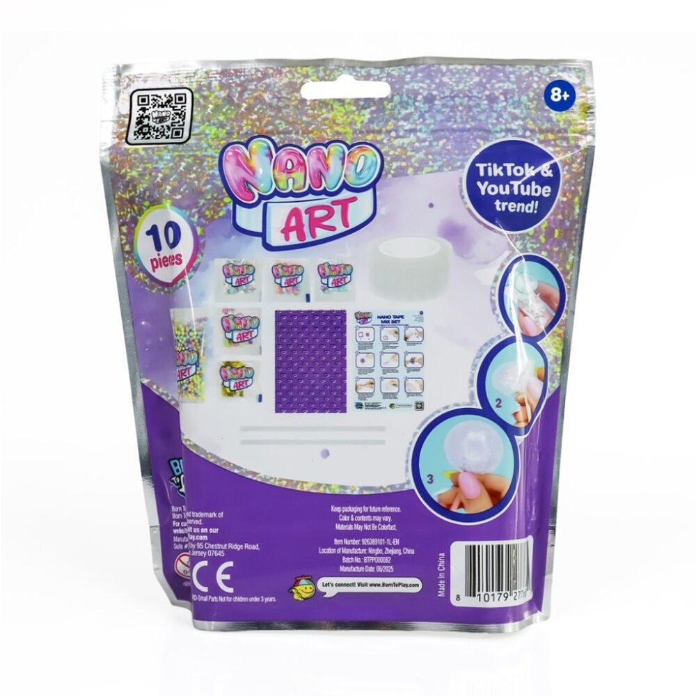 Born to Play Nano Art Tape Mix Set Craft Kit w/ Mix-Ins Assorted (3 Pack) — image 3
