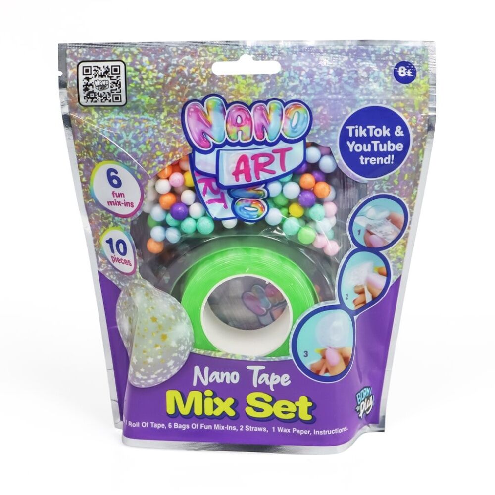 Born to Play Nano Art Tape Mix Set Craft Kit w/ Mix-Ins Assorted (3 Pack) — image 4