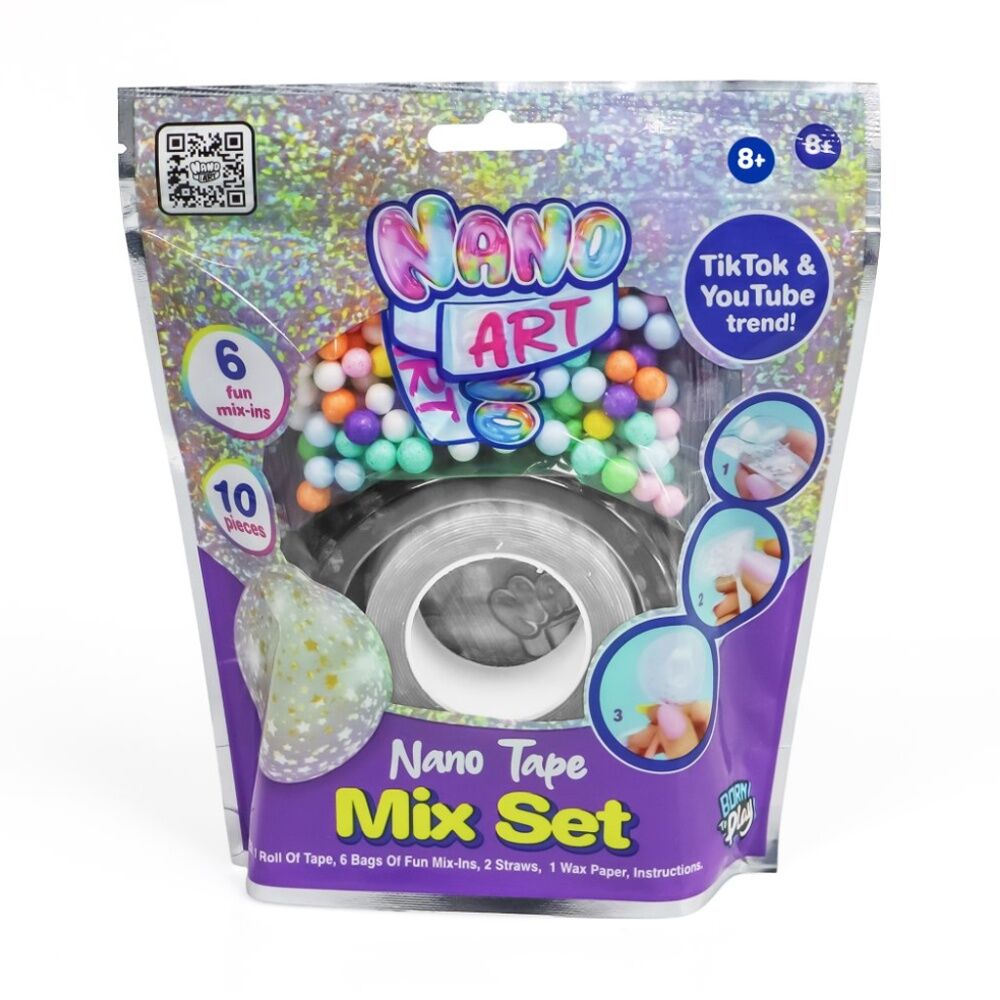 Born to Play Nano Art Tape Mix Set Craft Kit w/ Mix-Ins Assorted (3 Pack) — image 7