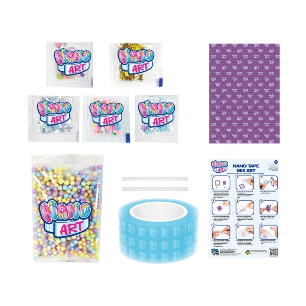 Born to Play Nano Art Tape Mix Set Craft Kit w/ Mix-Ins Assorted (3 Pack) — image 9