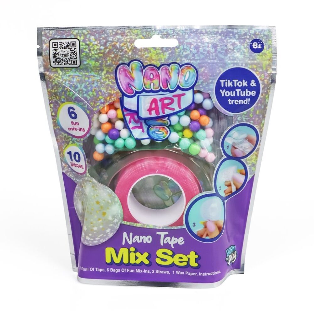 Born to Play Nano Art Tape Mix Set Craft Kit w/ Mix-Ins Assorted — image 4