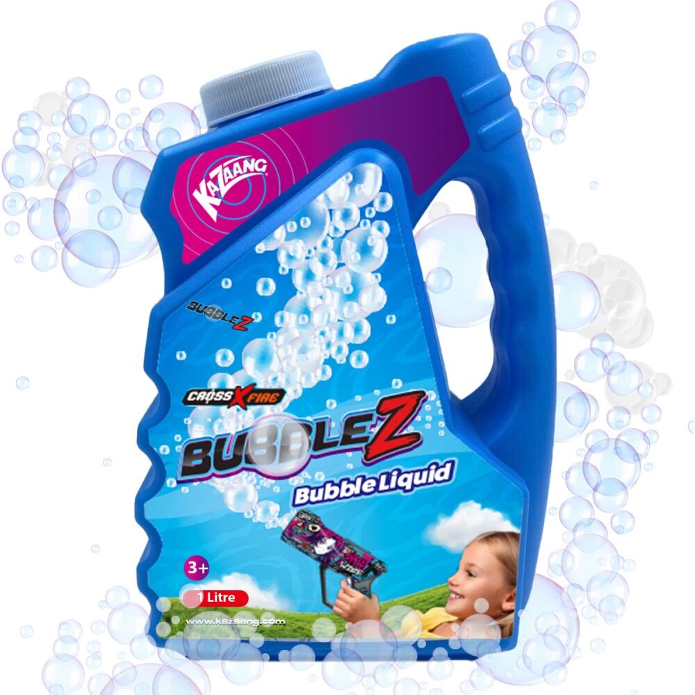 Kazaang BubbleZ Colour Bubble Refill Water Blaster Outdoor Party Use 1L (4 Pack) — image 2