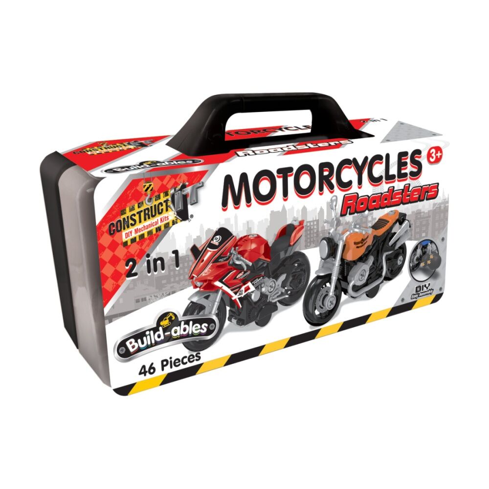 Construct IT 2 In 1 Motorcycles Set Toys Bikes Buildable For Kids 3y+