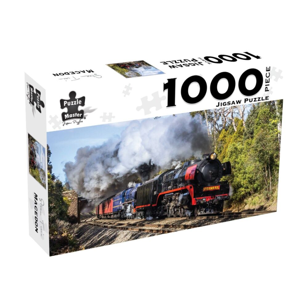 Puzzle Master Steam Train Macedon Victoria Jig Saw Countryside Scene (1000 Pieces)