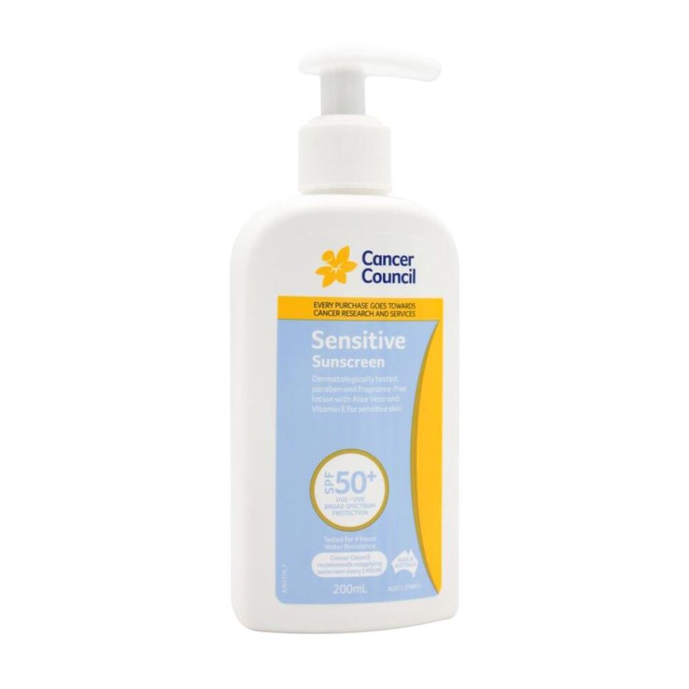 Cancer Council Sensitive Sunscreen SPF 50+ Broad Spectrum 200ml — image 2