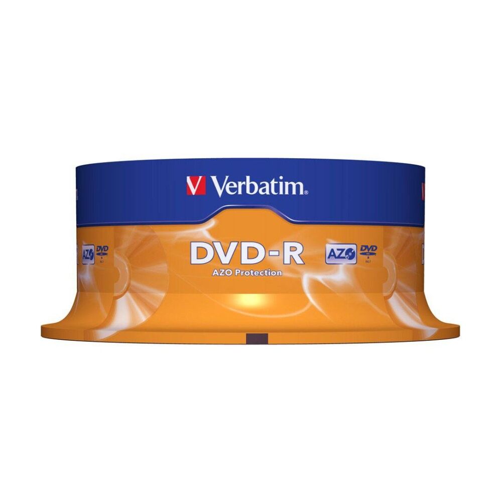 Verbatim DVD-R Spindle 16x Speed Blank Discs 4.7GB/120min (25 Pieces)