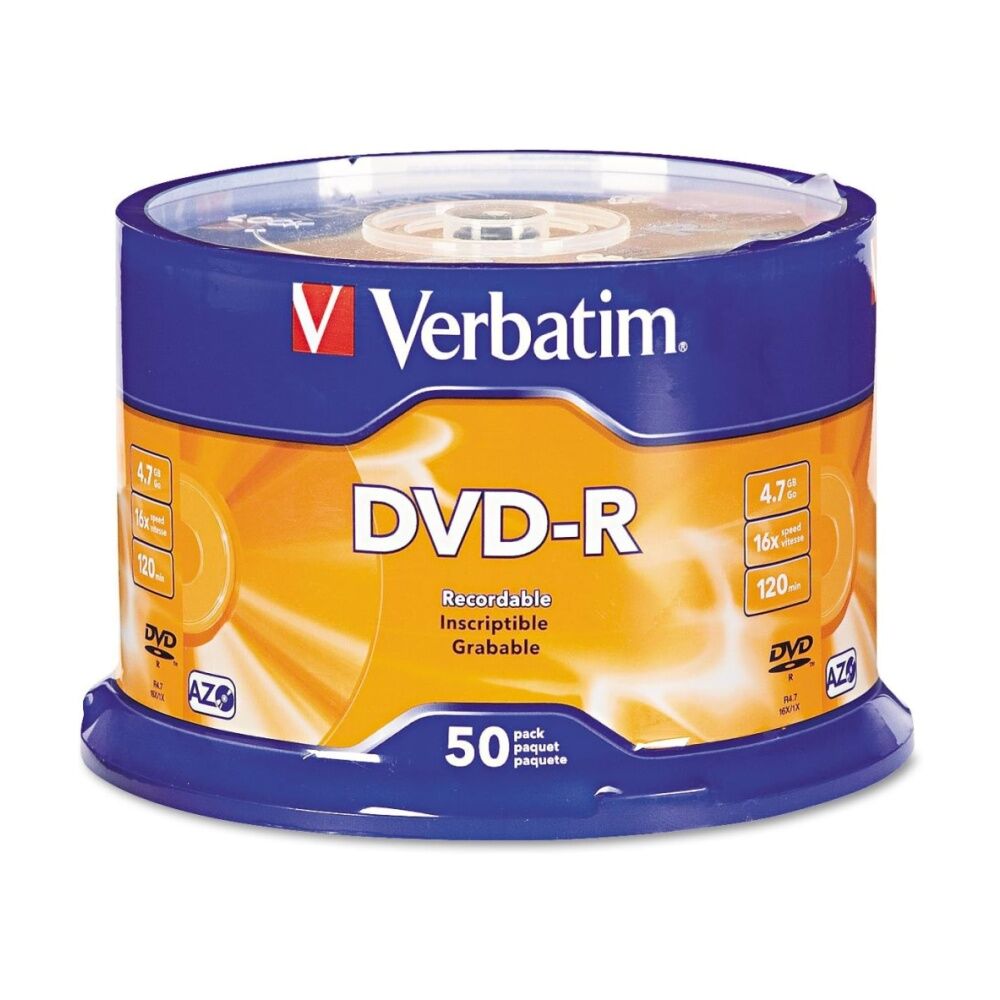 Verbatim 50pc Verbatim DVD-R Spindle 16x Speed Blank Discs 4.7GB/120min (2 Pack) — image 2