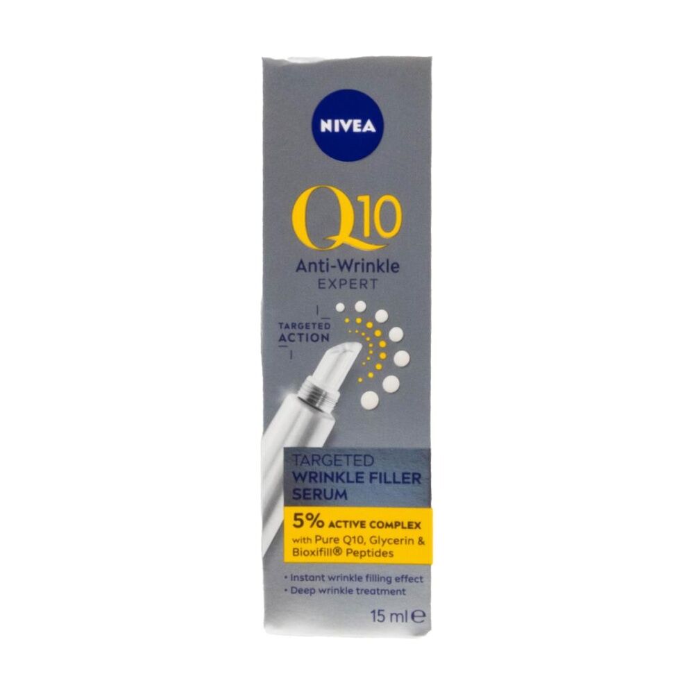 Nivea Anti Ageing Instant Smoothing Wrinkle Filler Serum 15ml Q10 (3 Pack) — image 2