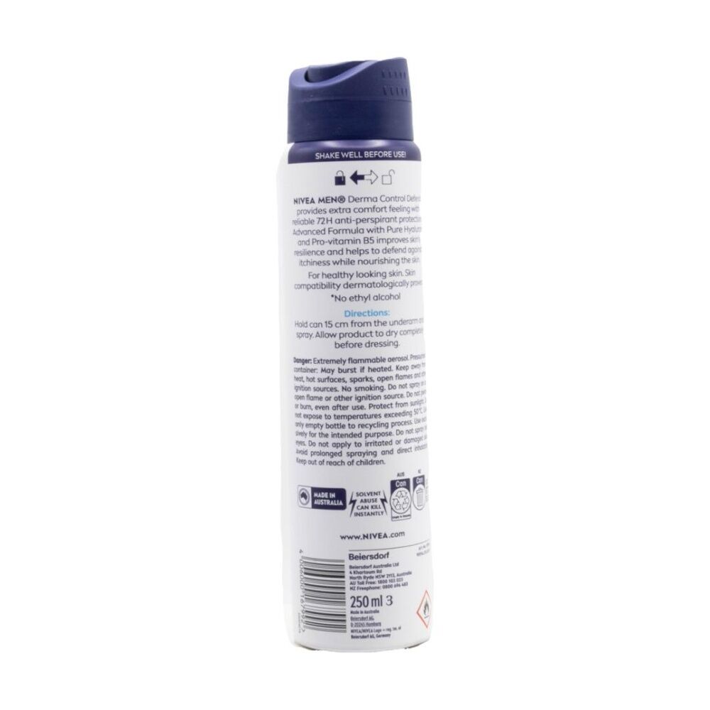 Nivea 250ml Pro Vitamin B5 72H Antiperspirant Men's Derma Control Spray — image 3