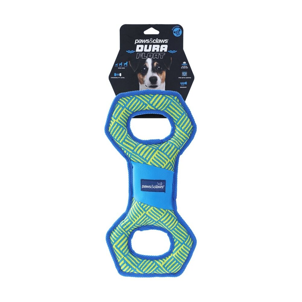 Paws and Claws Dura Double Tugger Durable Canvas Dog Pull Toy 35x20x6cm (3 Pack) — image 2