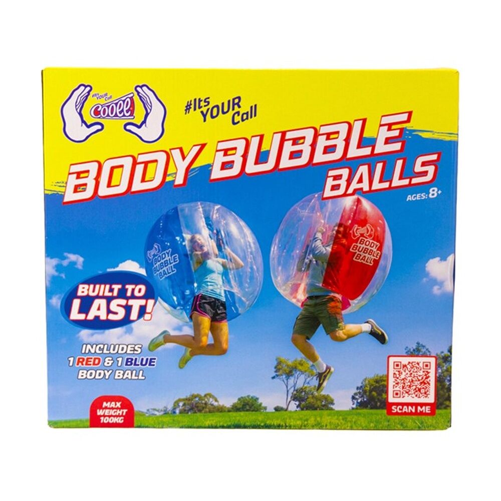 Cooee 1.2m Inflatable Bumper Body Bubble Balls Outdoor Game Kids Toy 8y+ (2 Pieces)