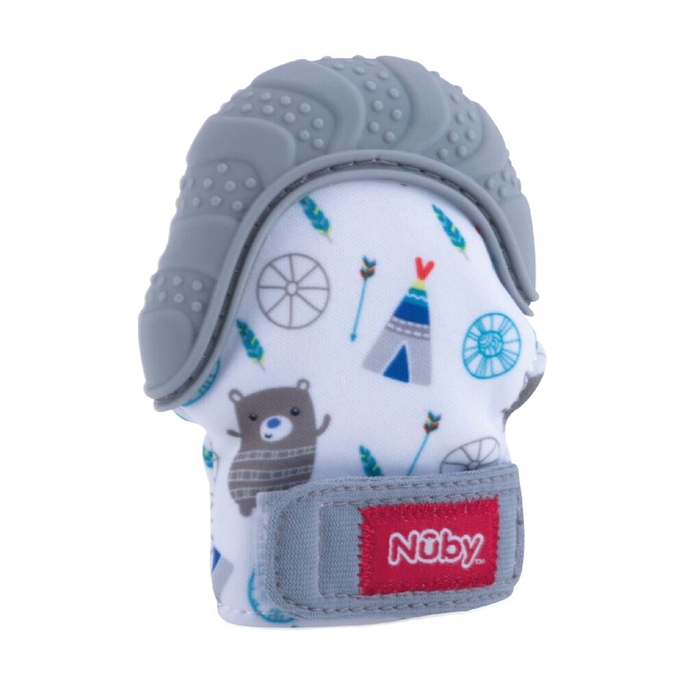 Nuby Multicolour Teething Mitts Textured Silicone Edges Baby Toddler 3m+