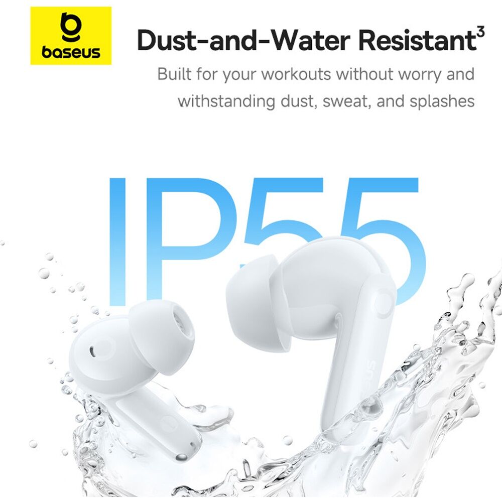 Baseus Moon White BP1 Pro Active Noise Cancelling Wireless In-Ear Earbuds — image 6
