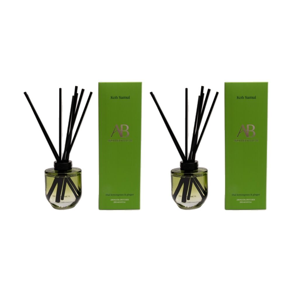 Aromabotanical Koh Samui 200ml Scented Home Fragrance Diffuser Island Scent (2 Pack)