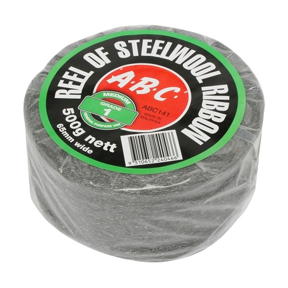 Abc 500g Home Professional Cleaning Steel Wool Reels Grade 1 (12 Pieces)