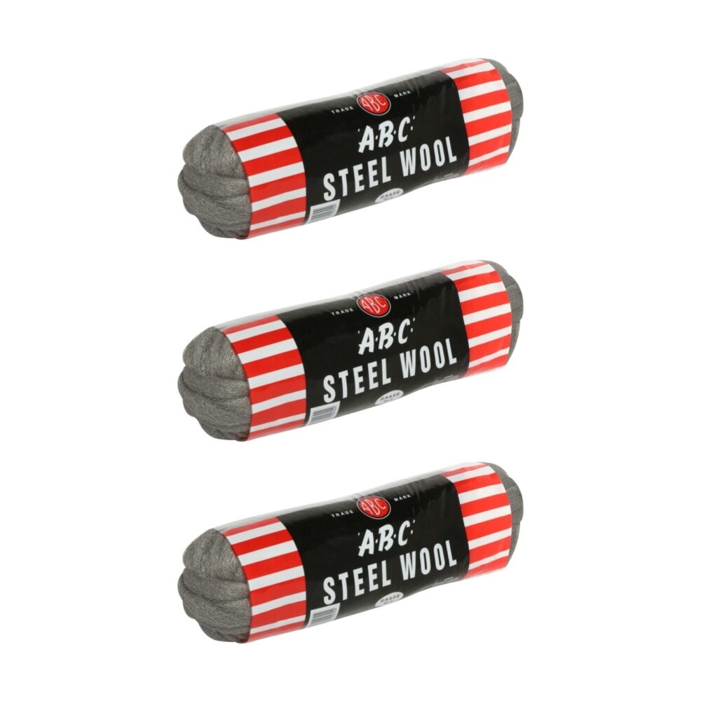 Abc 12pc ABC 500g Home Professional Cleaning Steel Wool Hanks Grade 2 (3 Pack)