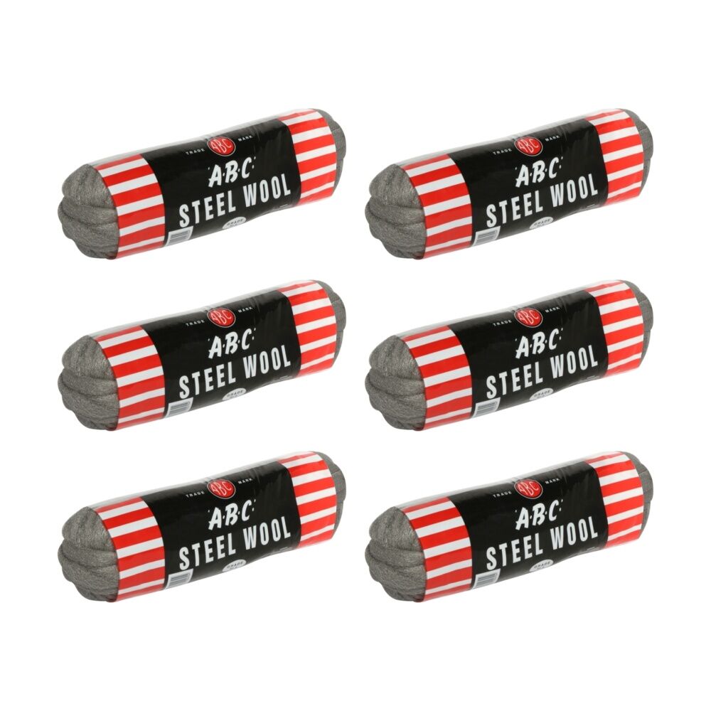 Abc 12pc ABC 500g Home Professional Cleaning Steel Wool Hanks Grade 2 (6 Pack)