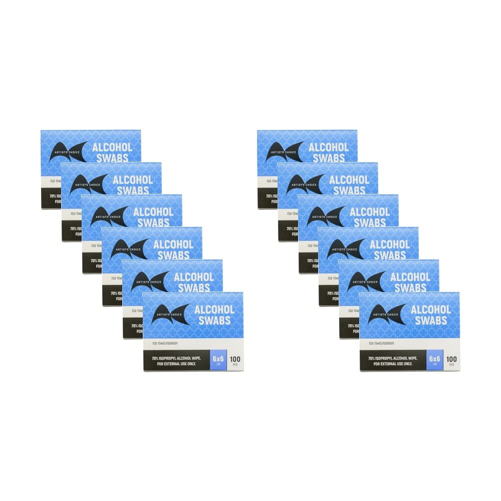 Artists Choice 100pc Artists Choice Alcohol Wipes Antibacterial Sanitizing Cleaning Pads (12 Pack)