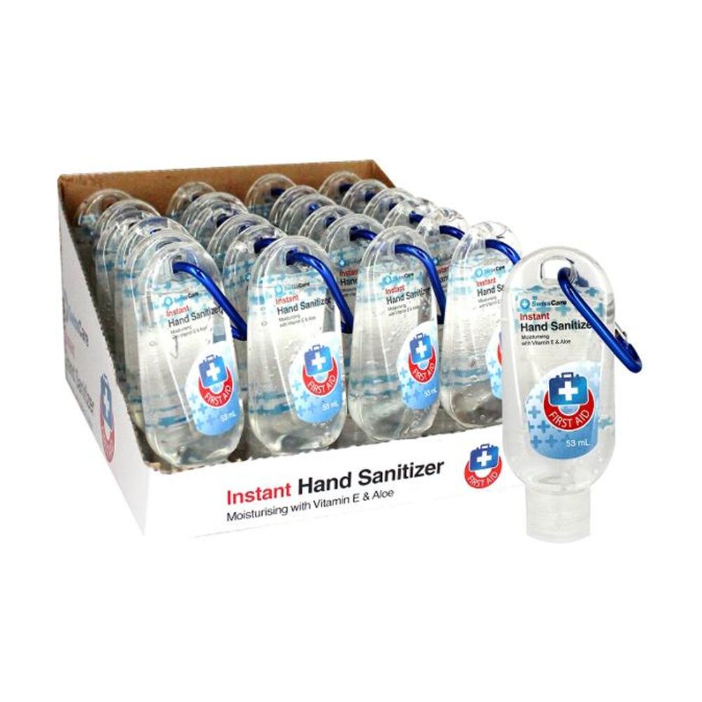 Swisscare 53mL Vitamin E & Aloe Instant Hand Sanitiser w/ Clip — image 2