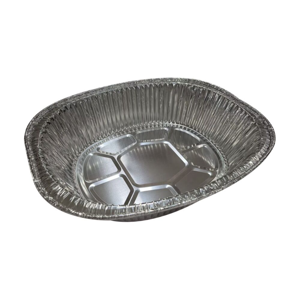 Partyware Single Use Foil Tray Set Oval 350x280x80mm (2 Pieces)