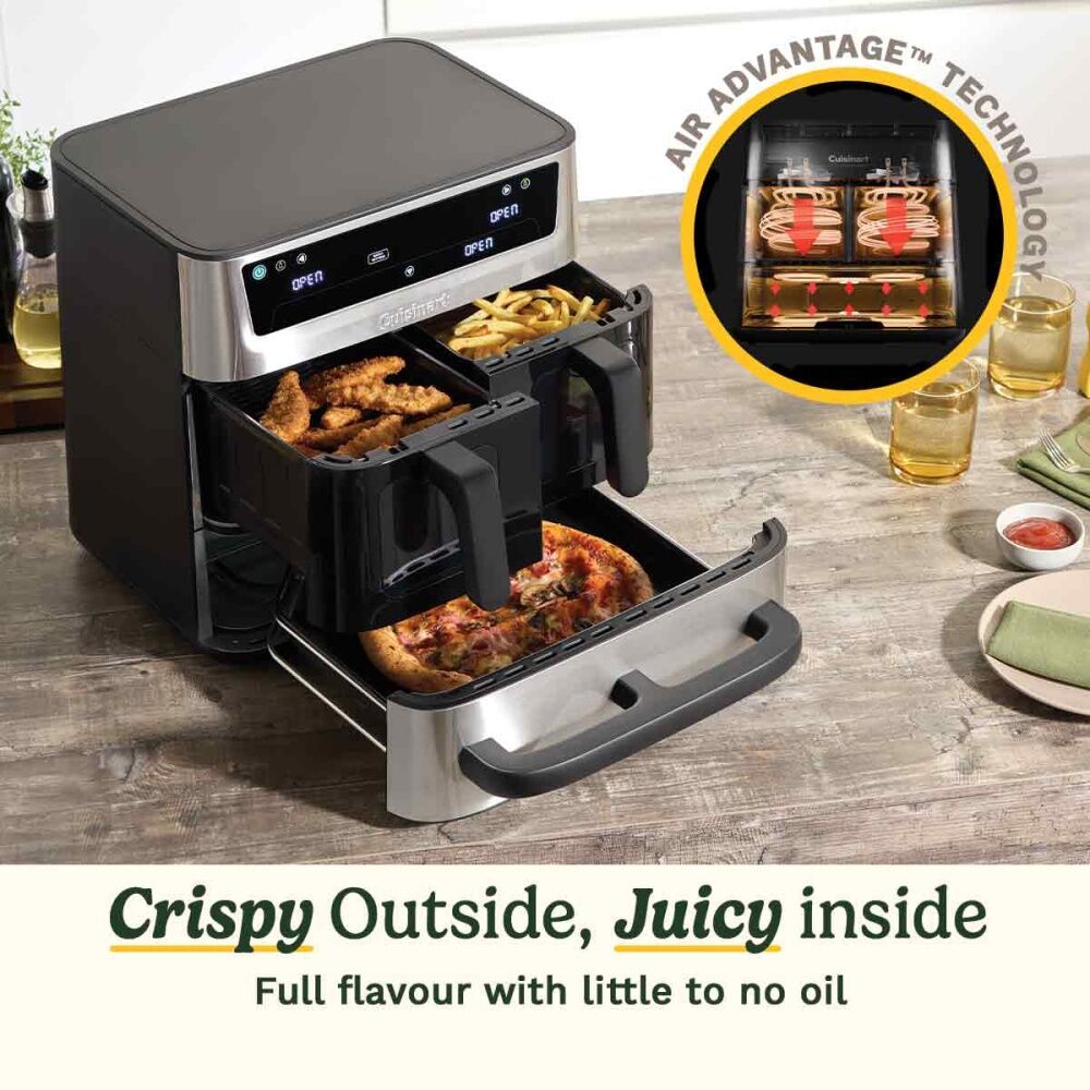 Cuisinart Black/Silver Tri Zone Air Fryer Oven Stainless Steel 136L — image 6