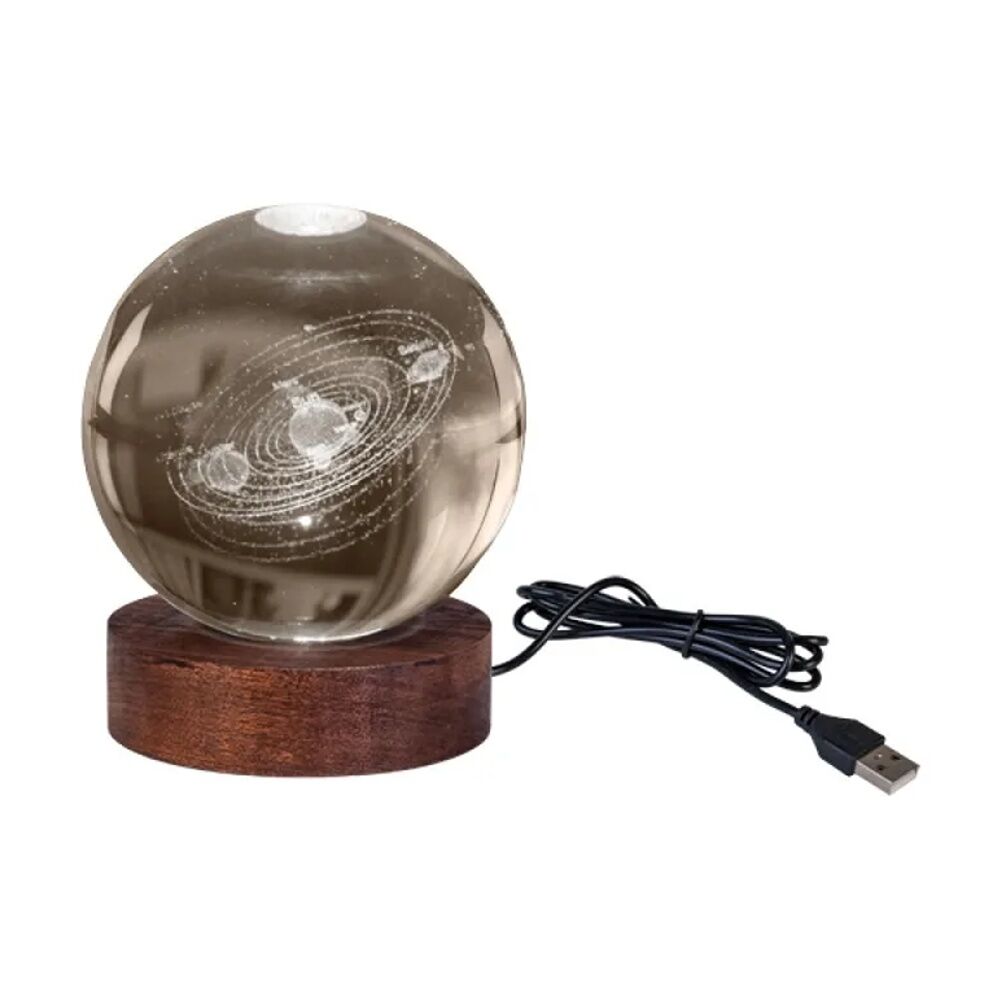 Art + Tech 3D Crystal Ball Colour Changing Lamp USB Powered Solar System (2 Pack) — image 2