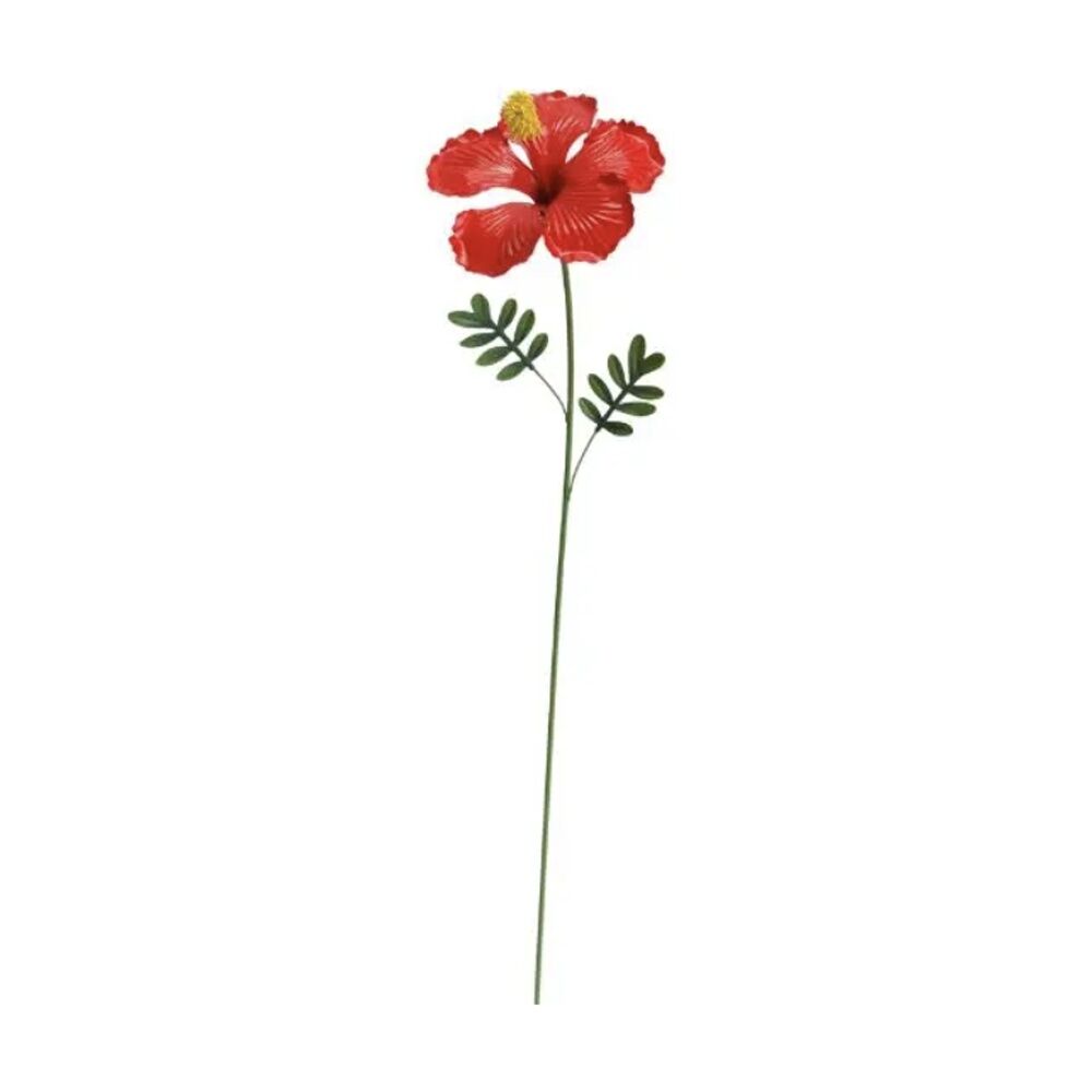 A.Fresco Hibiscus Stake Decorative Powder Coated Metal Garden Ornament Tropical (2 Pack) — image 2