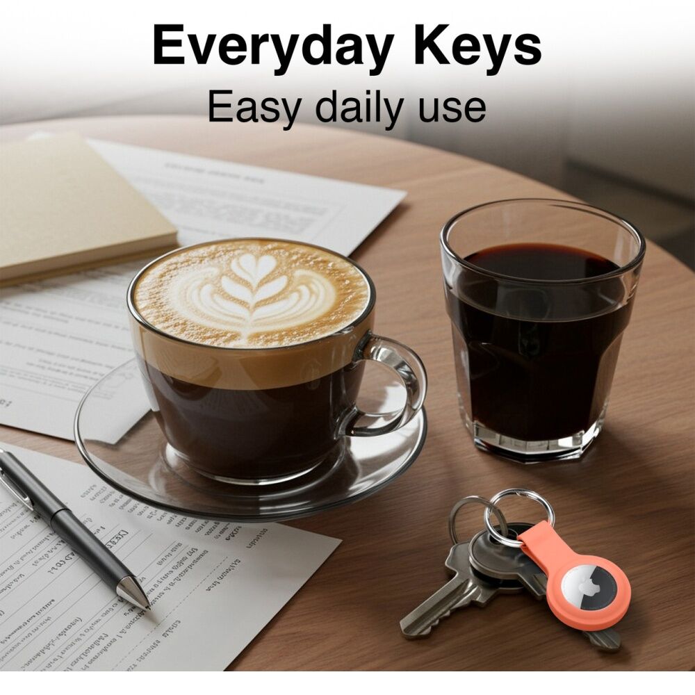 Laser AirTag Silicone Keyring Soft Pastel Durable Protection Multicolour (4 Pieces) — image 7