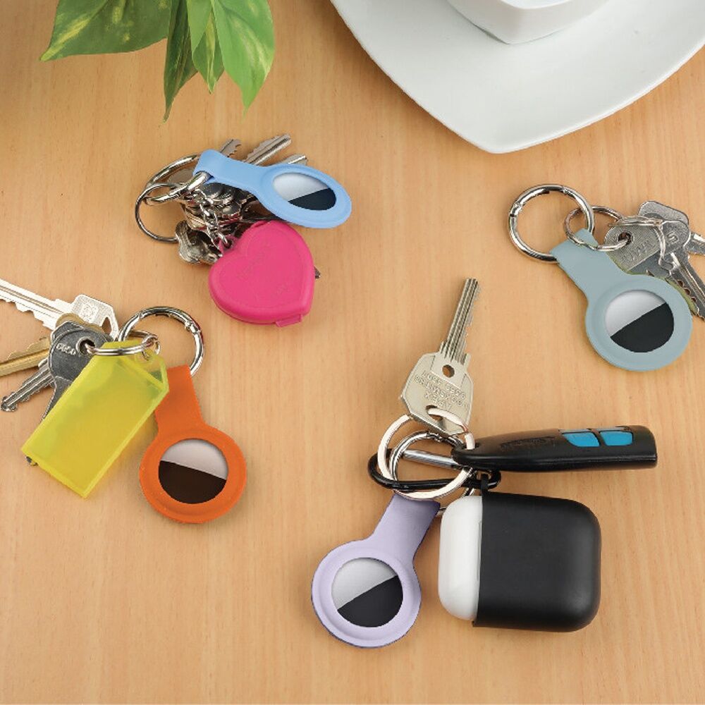 Laser AirTag Silicone Keyring Soft Pastel Durable Protection Multicolour (4 Pieces) — image 8