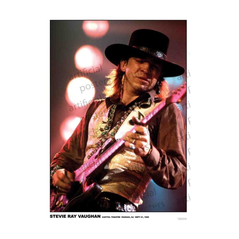 Music 81x60cm Stevie Ray Vaughn -1985 Euro Wall Art Poster Room Decoration