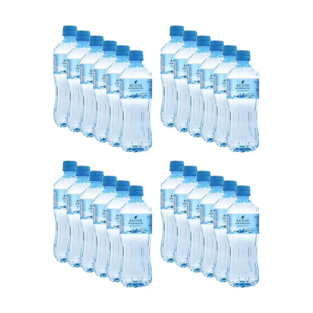 Active Still Spring Water Pure Australian 600ml Drink Bottle (24 Pack)
