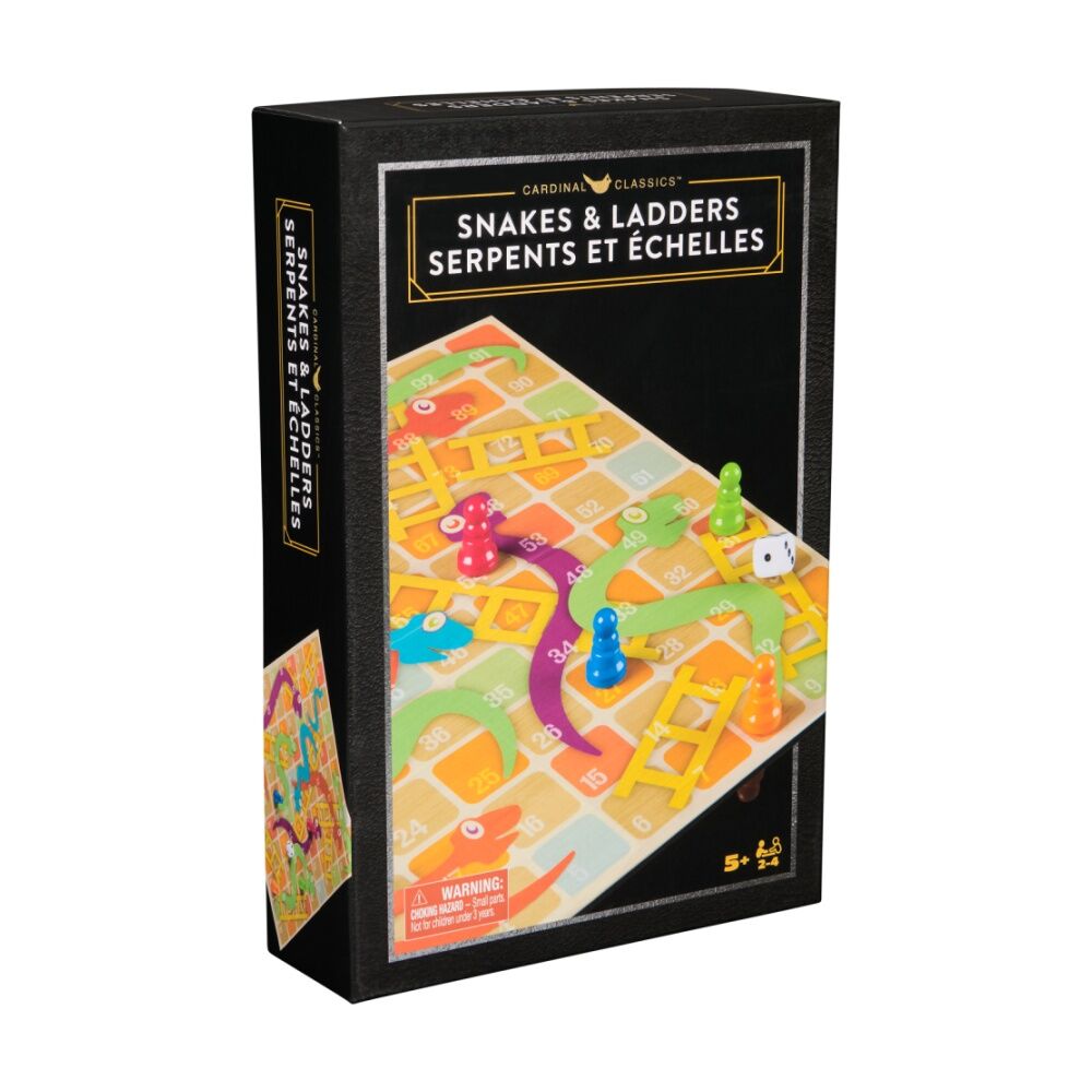 Cardinal Classic Snakes And Ladders And Checkers Dames Board Games — image 2