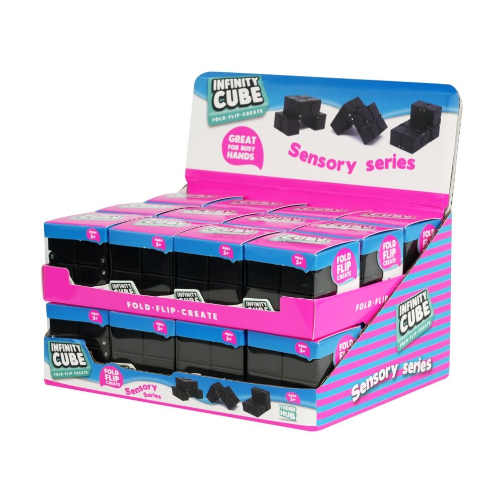 Trend Hub Kids 5y+ Infinity Cube Ergonomic Sensory Fidget Toy Black (4 Pack) — image 10