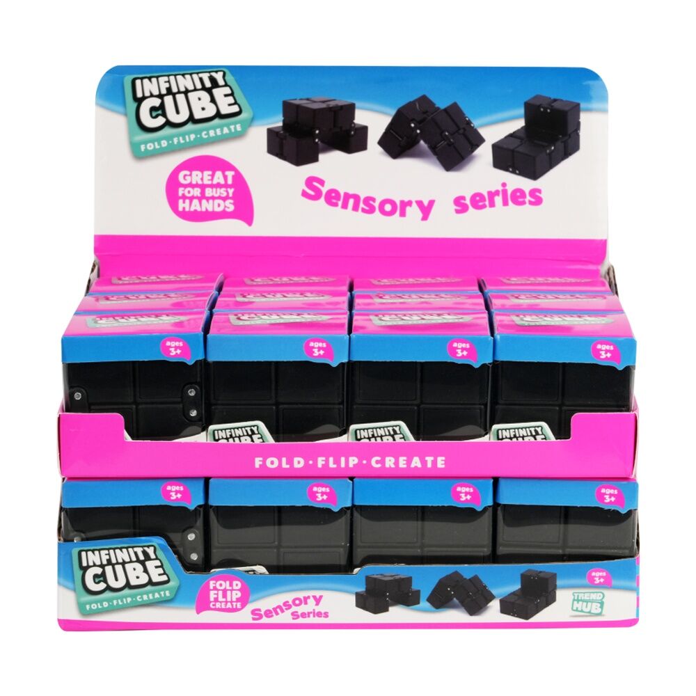 Trend Hub Kids 5y+ Infinity Cube Ergonomic Sensory Fidget Toy Black (4 Pack) — image 9