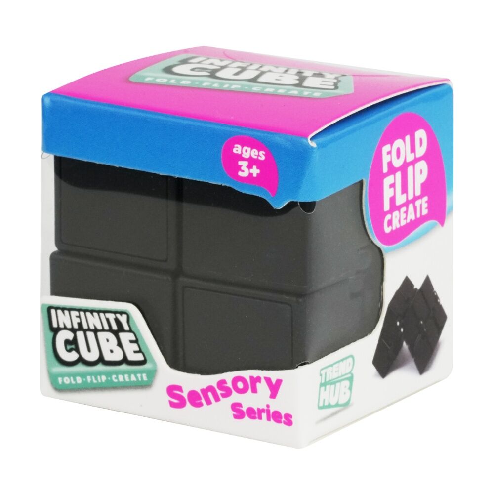 Trend Hub Kids 5y+ Infinity Cube Ergonomic Sensory Fidget Toy Black (4 Pack) — image 4
