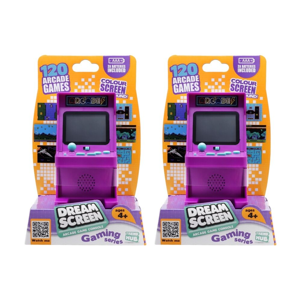 Trend Hub Kids 5y+ Dream Screen Retro Arcade Game Console Assorted (2 Pack)