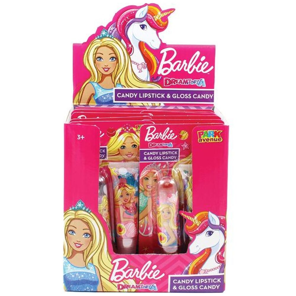 Park Avenue Barbie Dreamtopia Candy Lipstick And Gloss Candy 25g - Childrens Sweets - Kids Party Lollies - Eye Catching Design - Playful Treat - — image 2